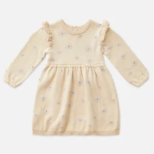 Frill Knit Dress - Lavender Bouquet