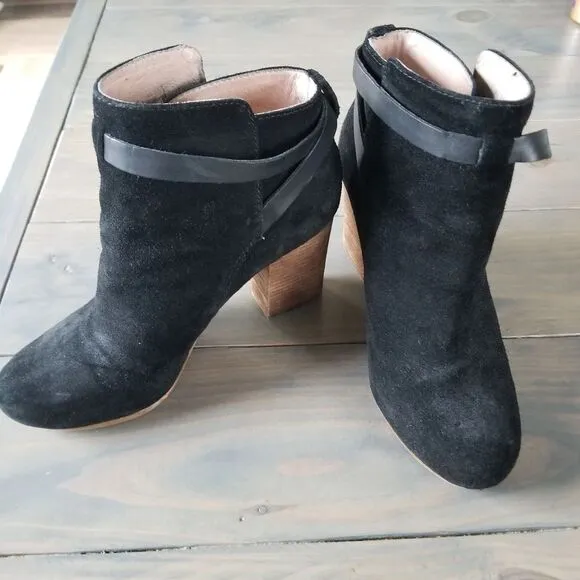 MADEWELL aimee ankle black leather bootie size 9.5